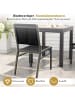 COSTWAY Gartenstuhl Alu 2er Set in Schwarz