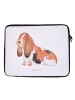 Mr. & Mrs. Panda Notebook Tasche Hund Basset Hound ohne Spruch in Weiß