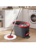 SONGMICS Wischmopp-Set Clemax in Grau-Rot - (B)44 x (H)29 x (T)27.8 cm
