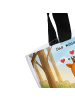 Mr. & Mrs. Panda Schultasche Füchse Liebe Pommes Design mit Spruch in Weiß