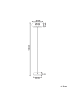 Beliani Stehleuchten NITH in Grau/Messing - (W) 29 x (H) 140 x (L) 29 cm