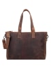 Plevier Shopper Tasche Leder 41 cm Laptopfach dunkelbraun