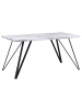 Beliani Esszimmertisch MOLDEN in Weiß/Schwarz - (W) 80 x (H) 75 x (L) 150 cm