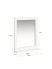 SoBuy Wandspiegelschrank in Hochglanzweiß - (W) 46.5 x (H) 49.2 x (L) 57 cm