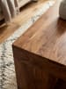KADIMA DESIGN Couchtisch Massivholz 90x60x40 cm, Wohnzimmertisch braun,