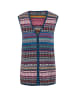 GOLDNER Kurzgröße:  Weste Jacquardstrickweste mit Ringelmuster in bunt / gemustert