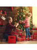 relaxdays Weihnachtskugel-Aufbewahrungsbox in Rot/ Schwarz - (B)31 x (H)30,5 x (T)30,5 cm