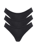Organication String "KAVINN" 3er-Pack in Schwarz