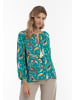 Albee Women Blusenshirt in Türkis Mehrfarbig