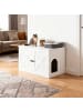 relaxdays Katzenschrank in Weiß - (B)80 x (H)50 x (T)53 cm