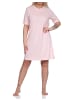 NORMANN kurzarm Nachthemd Streifen Spitzenbesatz - 73222 in rosa