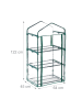 relaxdays Balkongewächshaus in Grün/ Transparent - (B)64 x (H)122 x (T)45 cm