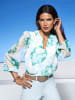 Heine Druckbluse in hellblau-ecru-bedruckt