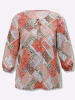 Sieh an! Druck-Tunika in papaya-khaki-bedruckt