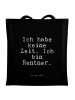 Mr. & Mrs. Panda Shopping Tasche Ich habe keine Zeit.... mit Spruch in Schwarz