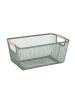 relaxdays Drahtkorb in Mint - (B)37 x (H)16,5 x (T)22,5 cm
