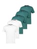 Lerros T-Shirt Basic in Grün / weiß