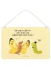 Mr. & Mrs. Panda Wanddeko Raupe Schmetterling mit Spruch in Gelb Pastell