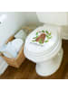 Mr. & Mrs. Panda Motiv WC Sitz Bär König mit Spruch in Weiß
