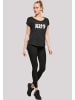 F4NT4STIC Long Cut T-Shirt Kiss Rock Band Vintage Logo in schwarz