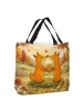 Mr. & Mrs. Panda Tote Bag Füchse Liebe Pommes Design ohne Spruch in Weiß