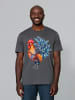 wat? Apparel T-Shirt Grimmiger Gockel in Grau