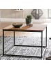 KADIMA DESIGN Couchtisch 60x60x41 cm Massivholz Metall Sofatisch Wohnzimmertisch