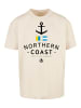 F4NT4STIC T-Shirt Oversized Nordsee Nordic Coast Knut & Jan Hamburg in sand