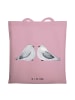 Mr. & Mrs. Panda Tote Bag Turteltauben Liebe ohne Spruch in Rosa Pastell