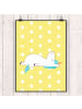 Mr. & Mrs. Panda Poster Einhorn Sternenhimmel ohne Spruch in Gelb Pastell