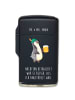 Mr. & Mrs. Panda Gasfeuerzeug Pinguin Bier mit Spruch in Schwarz