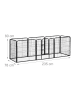 relaxdays Welpenauslauf in Schwarz - (B)78 x (H)80 x (T)235 cm