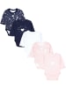 TupTam Mädchen Baby Body Langarm Unifarben 5er Pack in rosa/blau