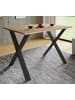 VCM  Premium Holz Esstisch Küchentisch Xona X 140x80 in Schwarz / Sonoma-Eiche