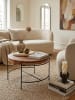 KADIMA DESIGN Industrial-Stil Couchtisch aus Akazienholz, 62x40x62 cm, Metallgestell