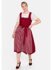 sheego Dirndl, Bluse und Schürze in bordeaux