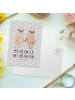 Mr. & Mrs. Panda Ansichtskarte Faultier Pärchen mit Spruch in Grau Pastell