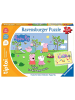 Ravensburger Beschäftigungsspiel Puzzle 24 Teile tiptoi® Puzzle für kleine Entdecker: Peppa Pig - 2x24 Teile Ab 4 Jahre in bunt
