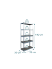 relaxdays Schwerlastregal in Silber - (B)75 x (H)180 x (T)30 cm