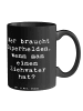 Mr. & Mrs. Panda Coffee Mug Spruch Ziehvater Held mit Spruch in Schwarz