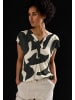 Street One Gemusterte Bluse in Grau