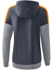 erima Squad Tracktop Jacke mit Kapuze in slate grey/monument grey/new orange