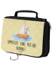 Mr. & Mrs. Panda Kulturtasche Sommerliebe mit Spruch in Gelb Pastell