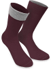 normani 1 Paar Socken Bi-Color in Bordeaux/Hellgrau