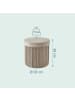 relaxdays Hocker in Beige - (H)38 x Ø 38 cm