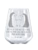 Mr. & Mrs. Panda Weinglas Igel Liebe mit Spruch in Transparent