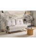 Beliani Schlafsofa JERSLEV in Weiß/Braun - (W) 150 x (H) 87 x (L) 84 cm
