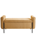 Beliani Bettbank LEWES in Gelb/Schwarz - (W) 114 x (H) 55 x (L) 50 cm