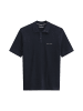 Marc O'Polo Strick-Poloshirt Travel Collection in Deep Night Blue