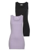 FLASHLIGHTS Tanktop in flieder, schwarz